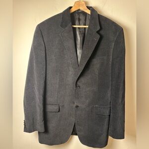 CALVIN KLEIN Classic Charcoal Pinstripe Cotton Men’s Blazer Corduroy Sport Coat